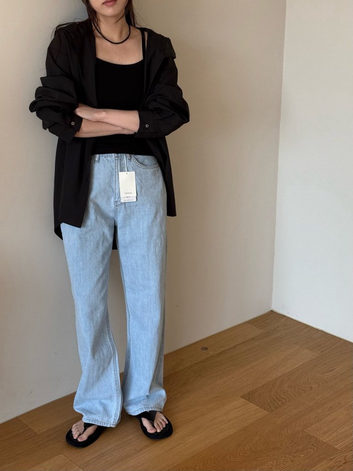 Amygrace - Korean Women Fashion - #vintagekidsstyle - Purely Denim Pants - 9
