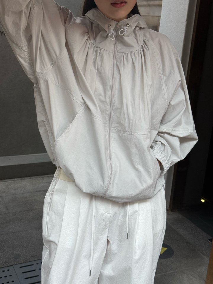Amygrace - Korean Women Fashion - #womensfashion - Shirring Hood Blouson - 8
