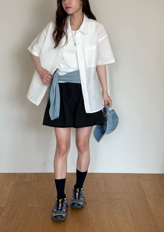 Amygrace - Korean Women Fashion - #womensfashion - Noel Short Sleeved Shirt - 11