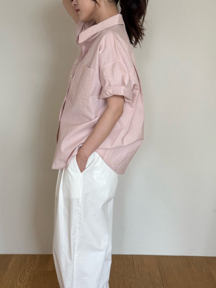 Amygrace - Korean Women Fashion - #womensfashion - Noel Short Sleeved Shirt - 3