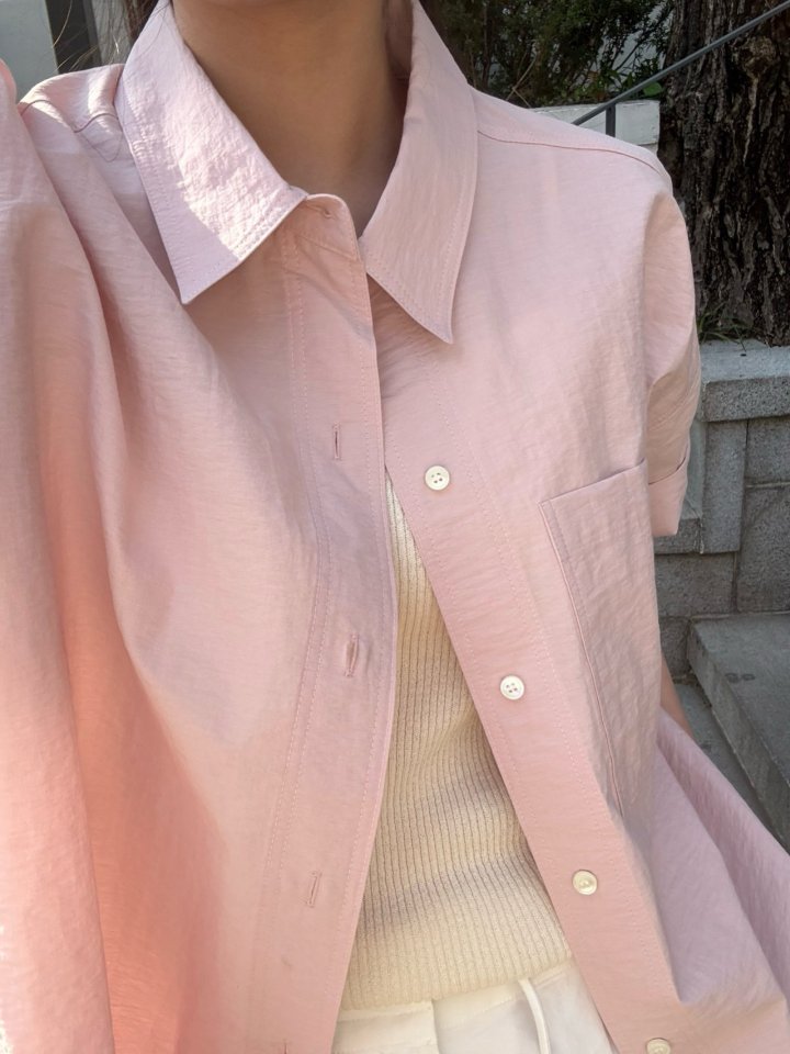 Amygrace - Korean Women Fashion - #womensfashion - Noel Short Sleeved Shirt - 7