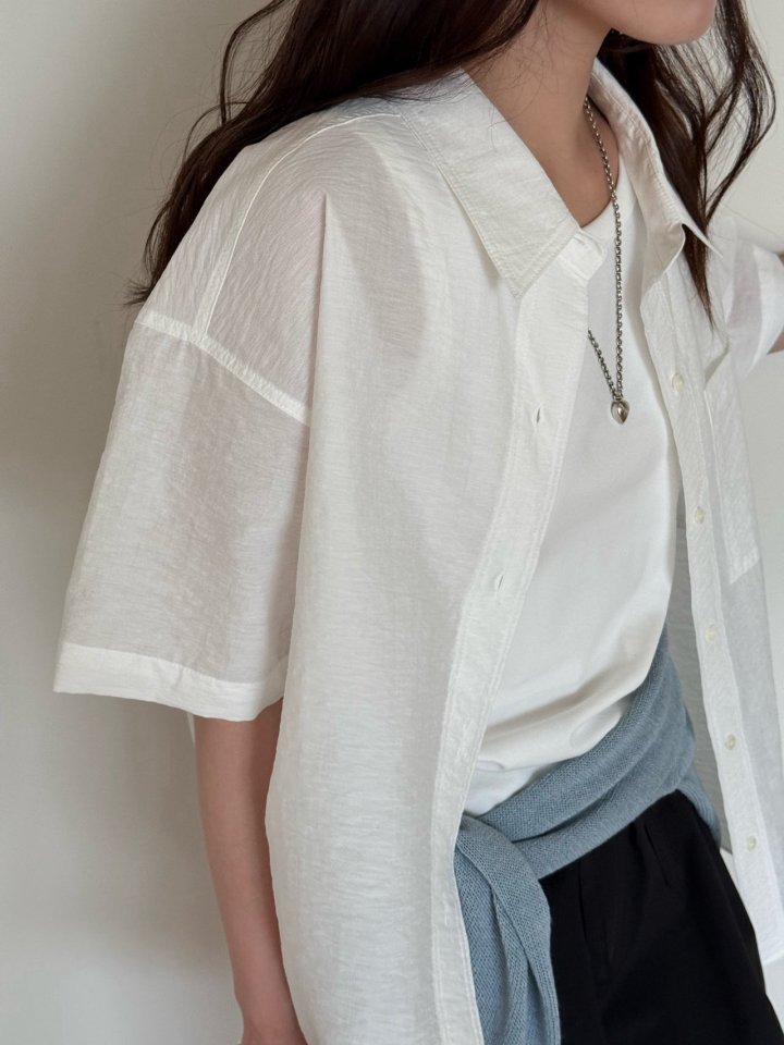 Amygrace - Korean Women Fashion - #womensfashion - Noel Short Sleeved Shirt - 9