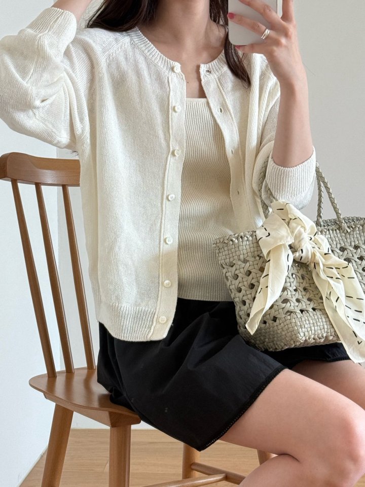 Amygrace - Korean Women Fashion - #womensfashion - Roman Linen Cardigan - 3