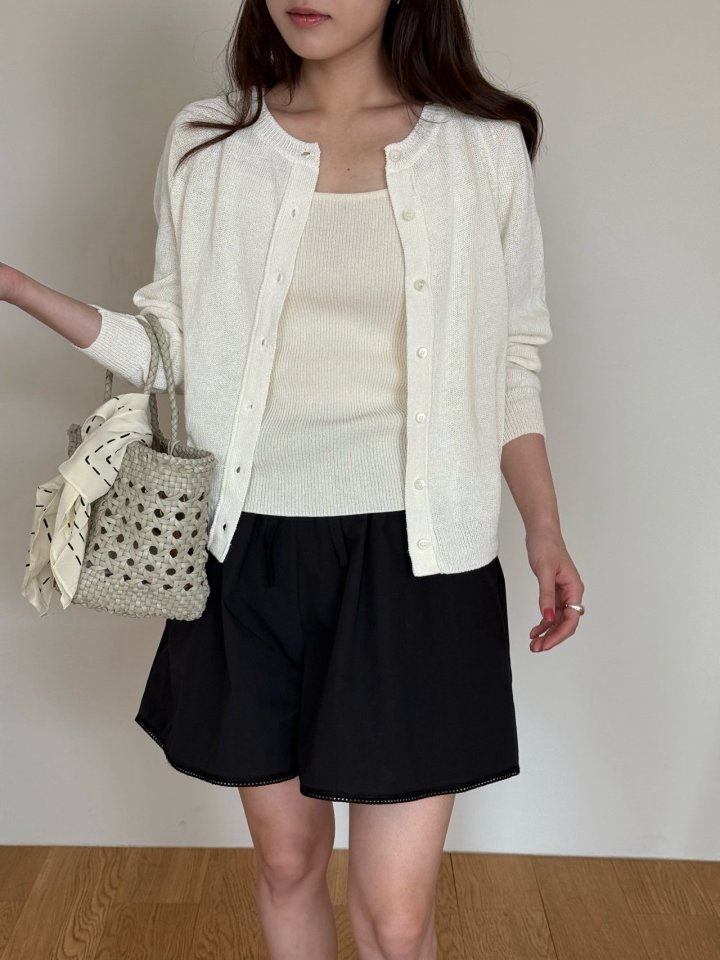 Amygrace - Korean Women Fashion - #womensfashion - Roman Linen Cardigan - 7