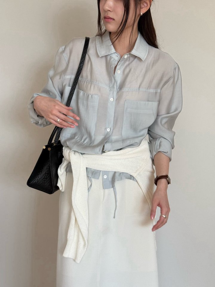 Amygrace - Korean Women Fashion - #womensfashion - Ribbon String Blouse