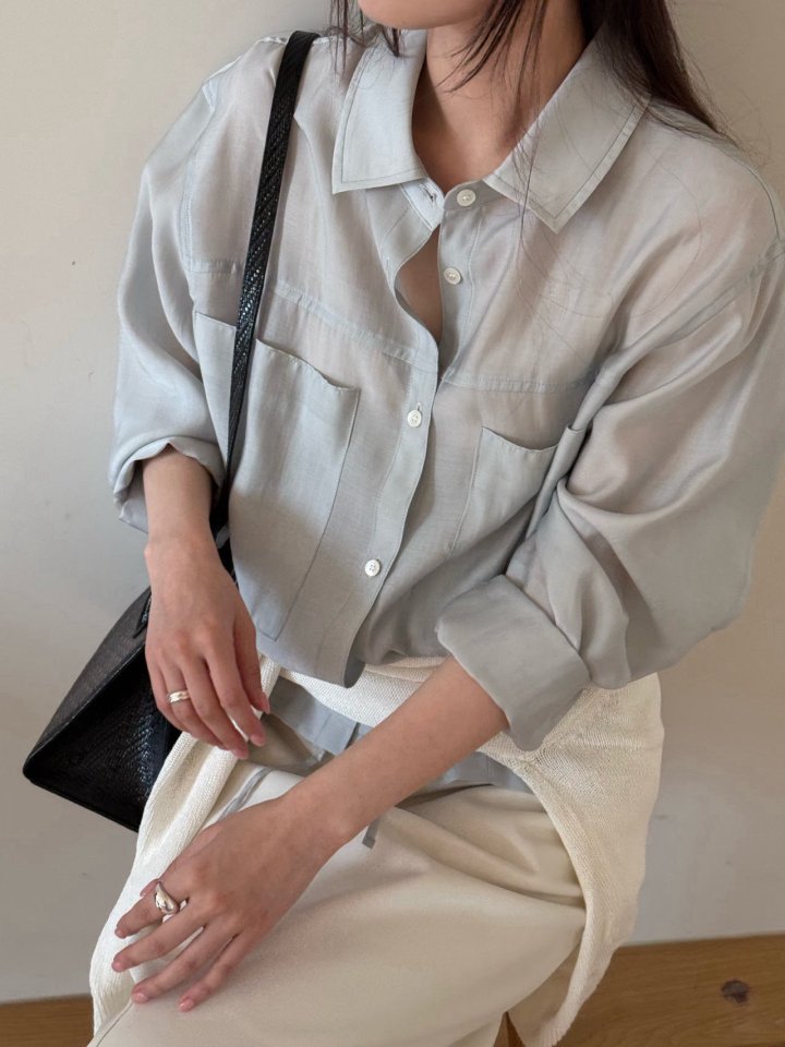Amygrace - Korean Women Fashion - #womensfashion - Ribbon String Blouse - 3