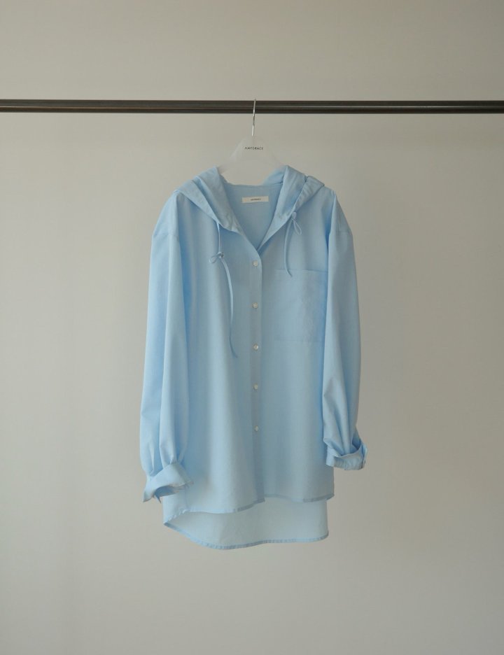 Amygrace - Korean Women Fashion - #womensfashion - Tint Hood Shirt