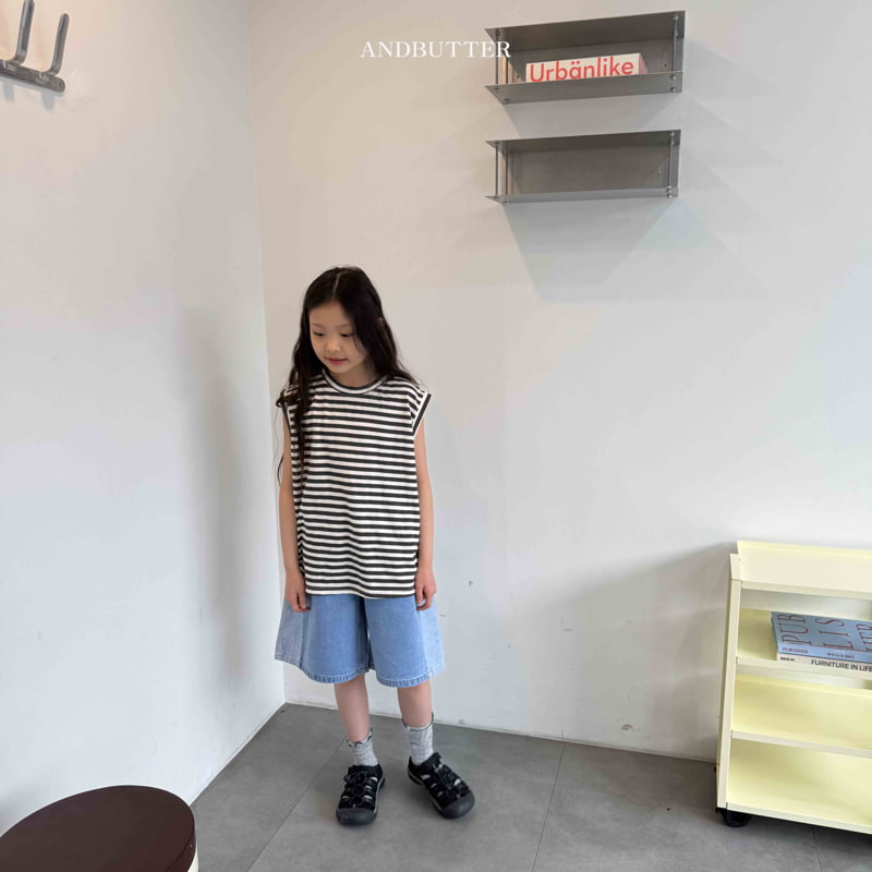 Andbutter - Korean Children Fashion - #Kfashion4kids - Bermuda Mix Denim Pants - 11