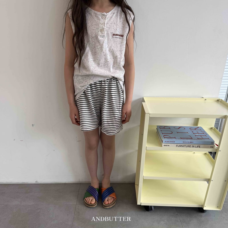 Andbutter - Korean Children Fashion - #kidzfashiontrend - Button Sleeveless - 4