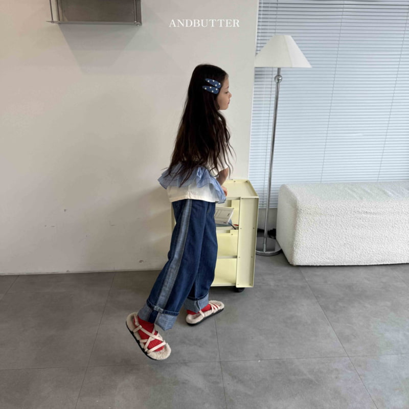 Andbutter - Korean Children Fashion - #Kfashion4kids - Linen Mix Denim Pants