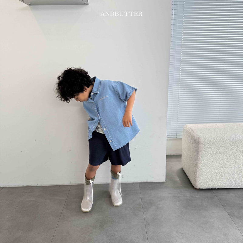 Andbutter - Korean Children Fashion - #Kfashion4kids - Pocket Denim Shirt - 11