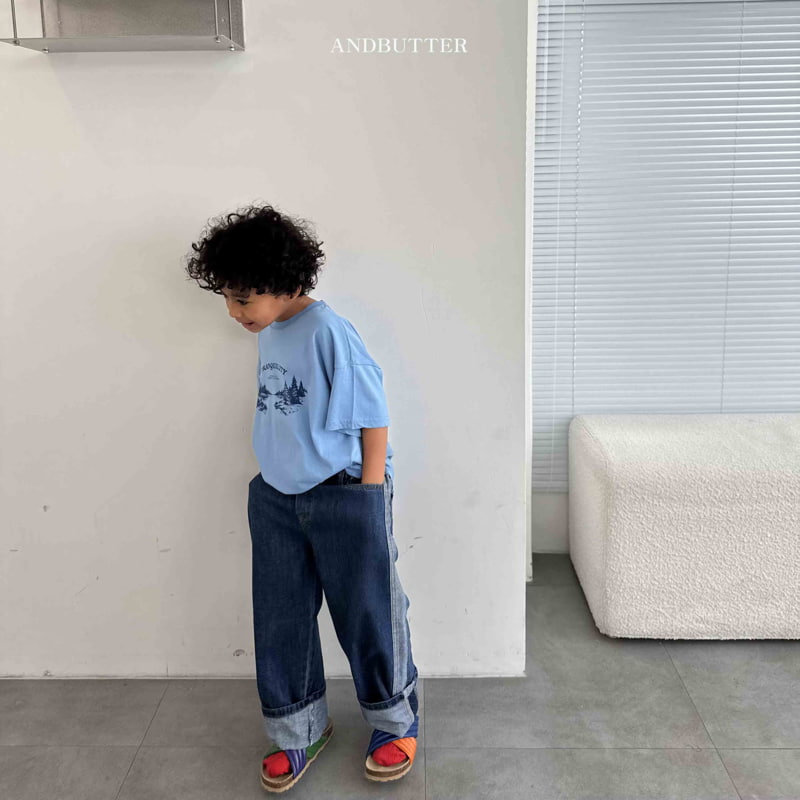 Andbutter - Korean Children Fashion - #childofig - Linen Mix Denim Pants - 6