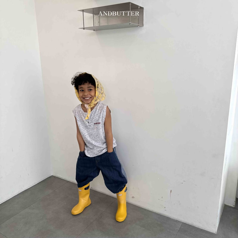 Andbutter - Korean Children Fashion - #childrensboutique - Linen Mix Denim Pants - 8