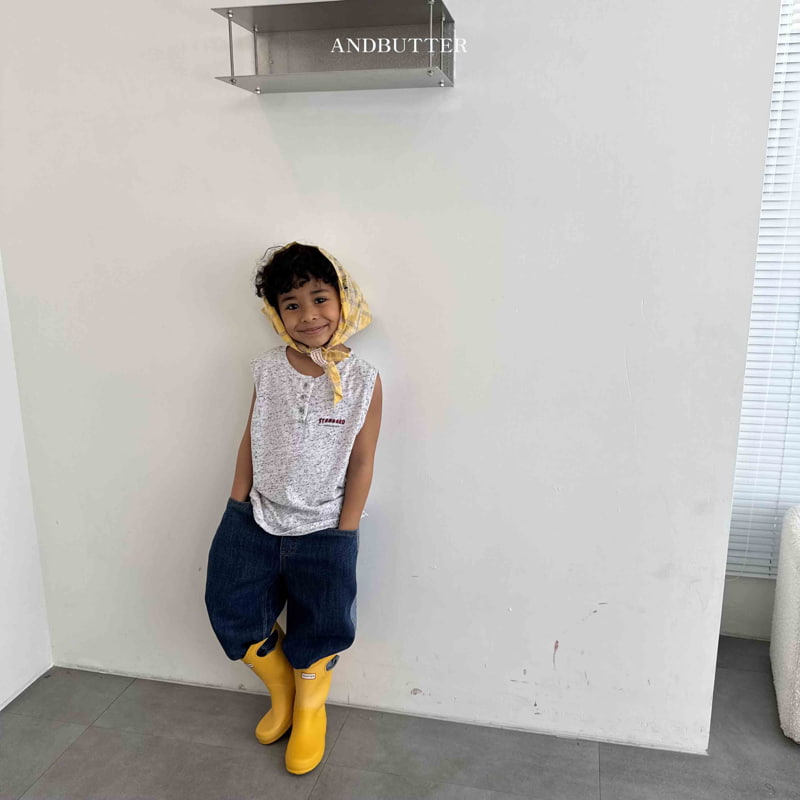Andbutter - Korean Children Fashion - #designkidswear - Linen Mix Denim Pants - 9