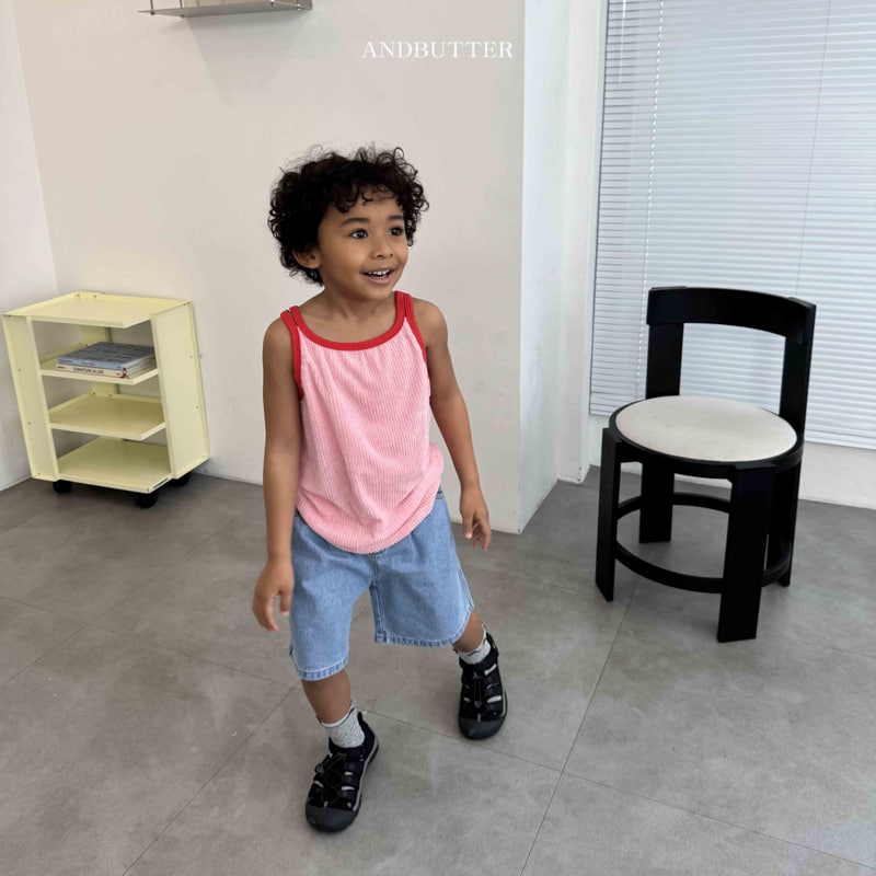 Andbutter - Korean Children Fashion - #designkidswear - Heart Pocket Denim Pants - 3