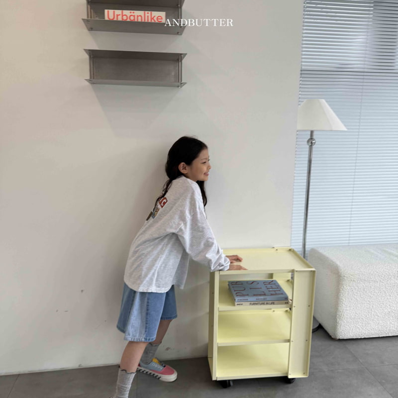 Andbutter - Korean Children Fashion - #fashionkids - Bermuda Mix Denim Pants - 7