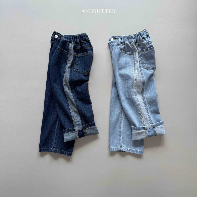 Andbutter - Korean Children Fashion - #fashionkids - Linen Mix Denim Pants - 11