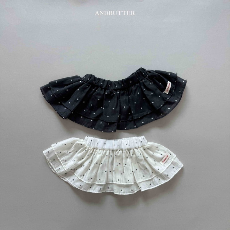 Andbutter - Korean Children Fashion - #kidsshorts - Dot Frill Skirt