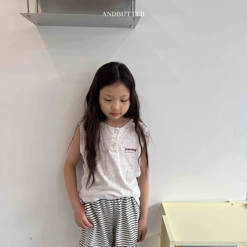 Andbutter - Korean Children Fashion - #kidsstore - Button Sleeveless - 2