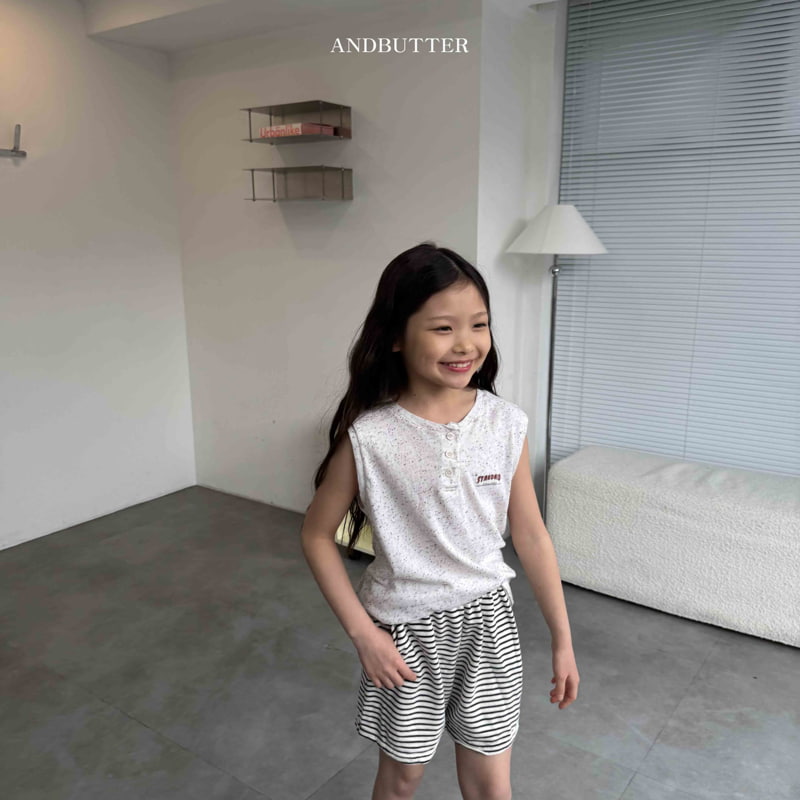 Andbutter - Korean Children Fashion - #kidzfashiontrend - Button Sleeveless - 3