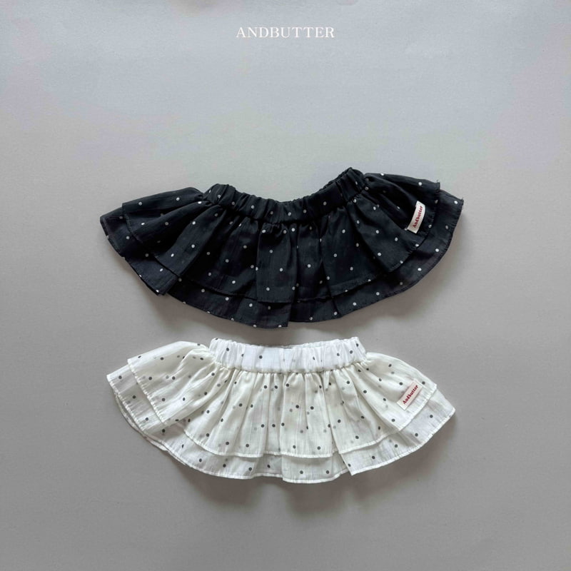 Andbutter - Korean Children Fashion - #kidzfashiontrend - Dot Frill Skirt - 3