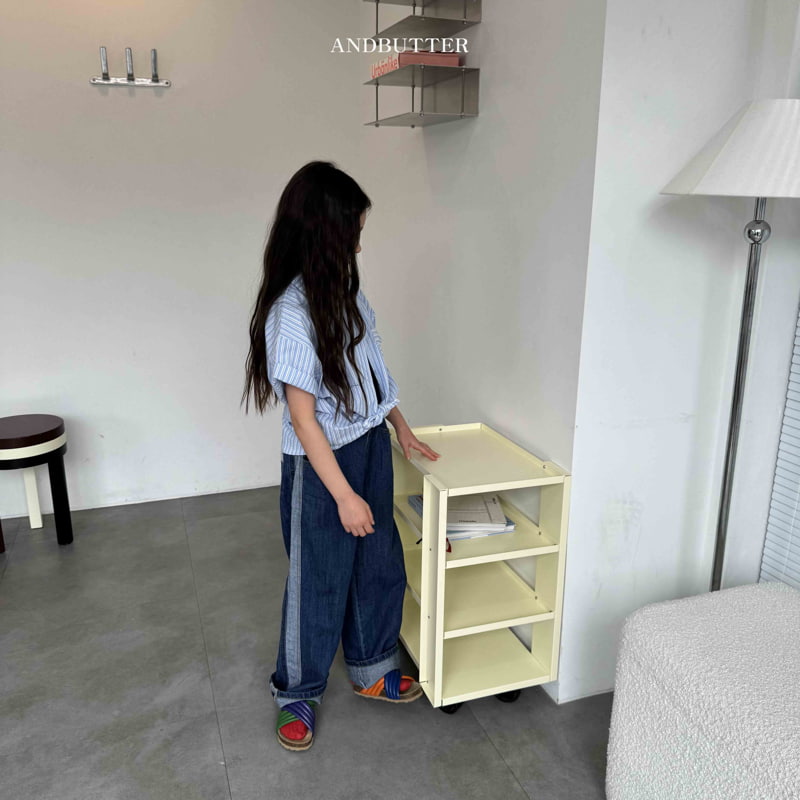 Andbutter - Korean Children Fashion - #magicofchildhood - Linen Mix Denim Pants - 3