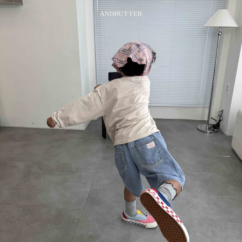 Andbutter - Korean Children Fashion - #prettylittlegirls - Two Pocket Denim Pants - 3