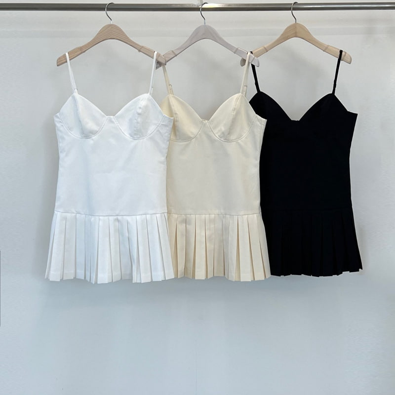 Another Avenue - Korean Women Fashion - #momslook - Pintuck Bustier One-piece