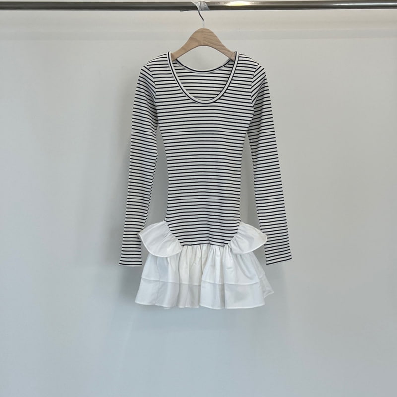 Another Avenue - Korean Women Fashion - #momslook - Two Way Frill One-piece - 3