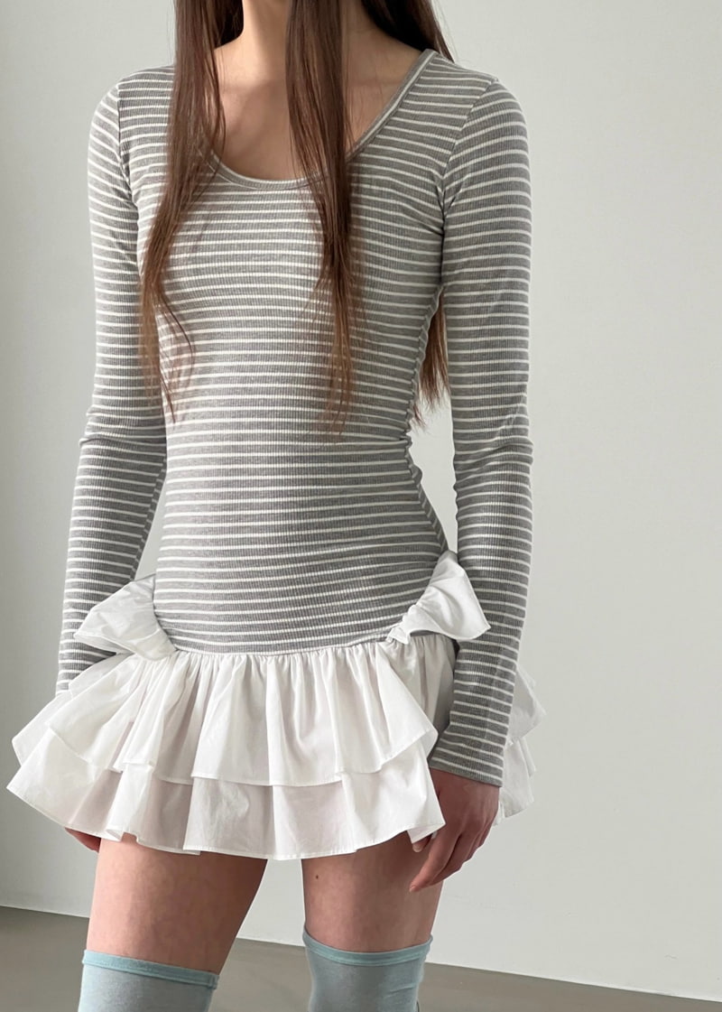 Another Avenue - Korean Women Fashion - #momslook - Two Way Frill One-piece - 9