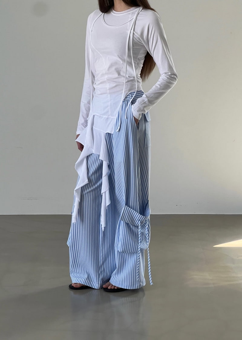 Another Avenue - Korean Women Fashion - #momslook - Stripe Pocket Pants - 10