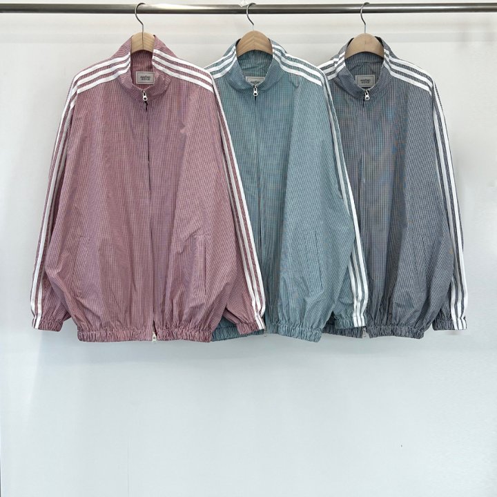 Another Avenue - Korean Women Fashion - #momslook - Three Lines Check Jumper