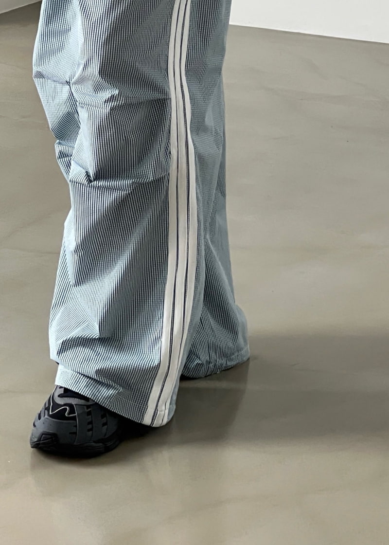 Another Avenue - Korean Women Fashion - #momslook - Three Lines Check Pants - 10