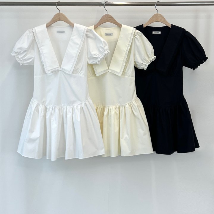 Another Avenue - Korean Women Fashion - #thelittlethings - V Neck Collar One-piece