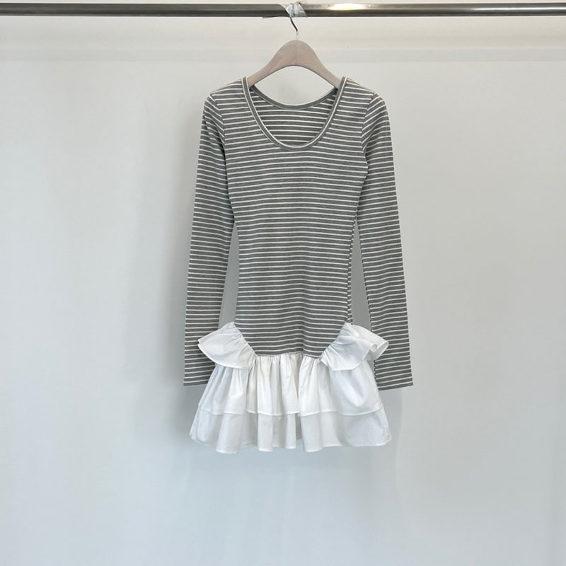 Another Avenue - Korean Women Fashion - #momslook - Two Way Frill One-piece - 4