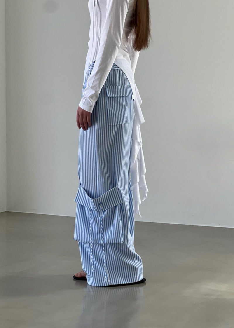 Another Avenue - Korean Women Fashion - #womensfashion - Stripe Pocket Pants - 11