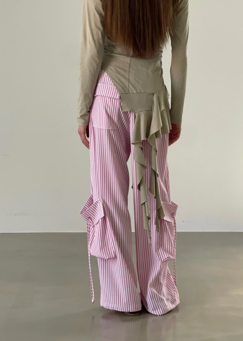 Another Avenue - Korean Women Fashion - #womensfashion - Stripe Pocket Pants - 9