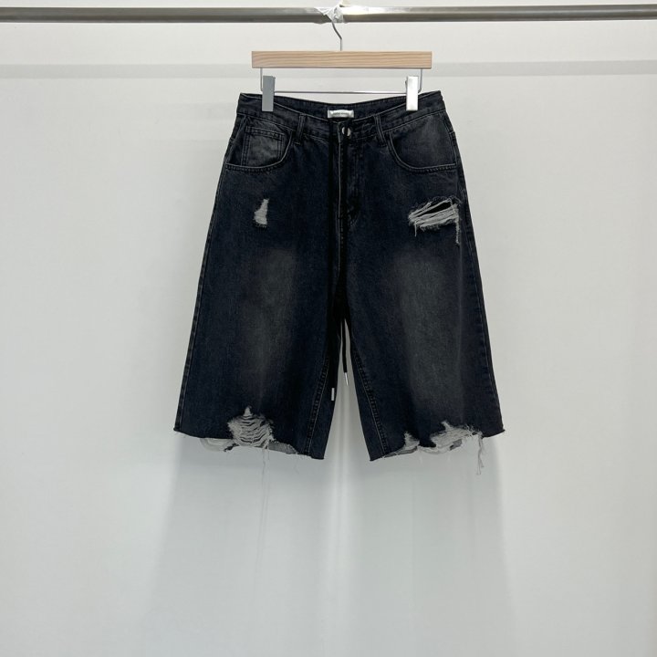 Another Avenue - Korean Women Fashion - #momslook - Overfit Vintage Half Denim Pants - 4