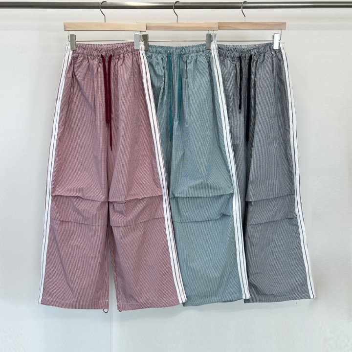 Another Avenue - Korean Women Fashion - #womensfashion - Three Lines Check Pants