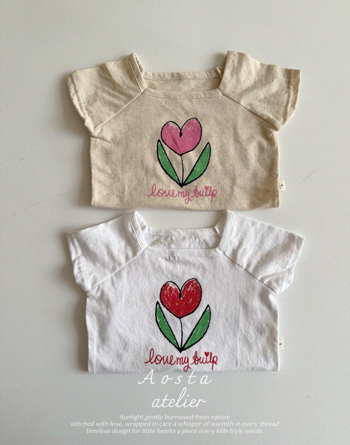 Aosta - Korean Baby Fashion - #babyboutique - Linen Tulip Tee - 2