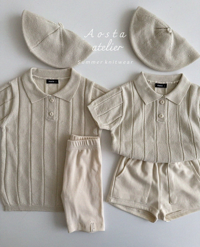 Aosta - Korean Baby Fashion - #babyboutique - Knit Collar Tee - 6