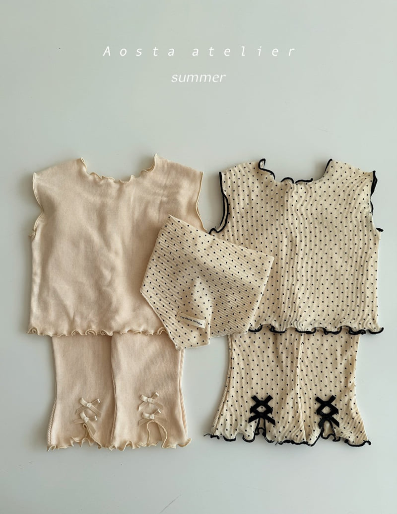 Aosta - Korean Baby Fashion - #babyboutique - Rib Ribbon Pants - 6