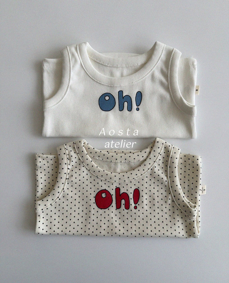 Aosta - Korean Baby Fashion - #babyboutique - Rib Oh Sleeveless - 3