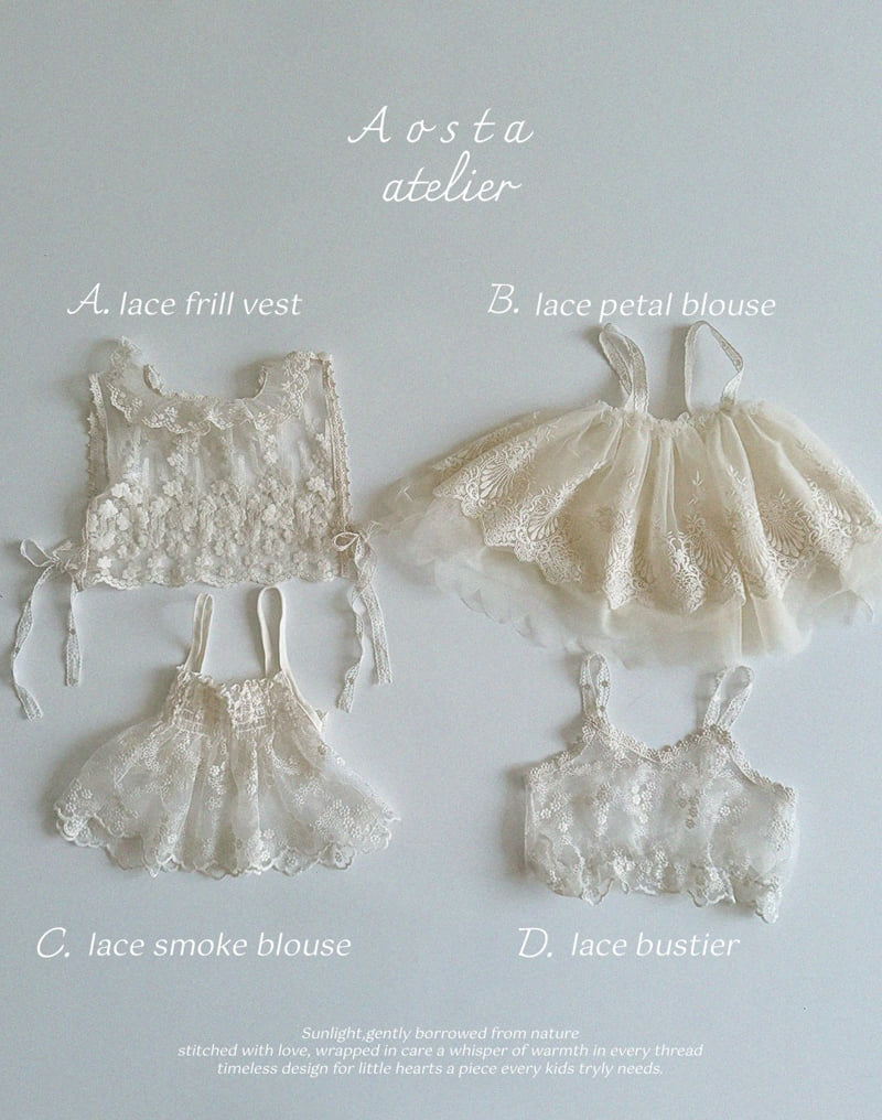 Aosta - Korean Baby Fashion - #babyboutique - Lace Vest