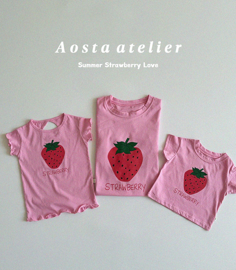 Aosta - Korean Baby Fashion - #babyboutique - Strawberry Mom Tee - 10