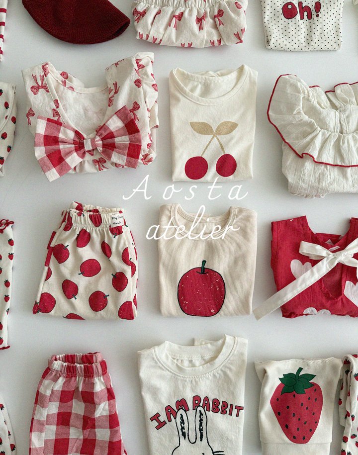 Aosta - Korean Baby Fashion - #babyboutiqueclothing - Cherry Puff Tee - 11