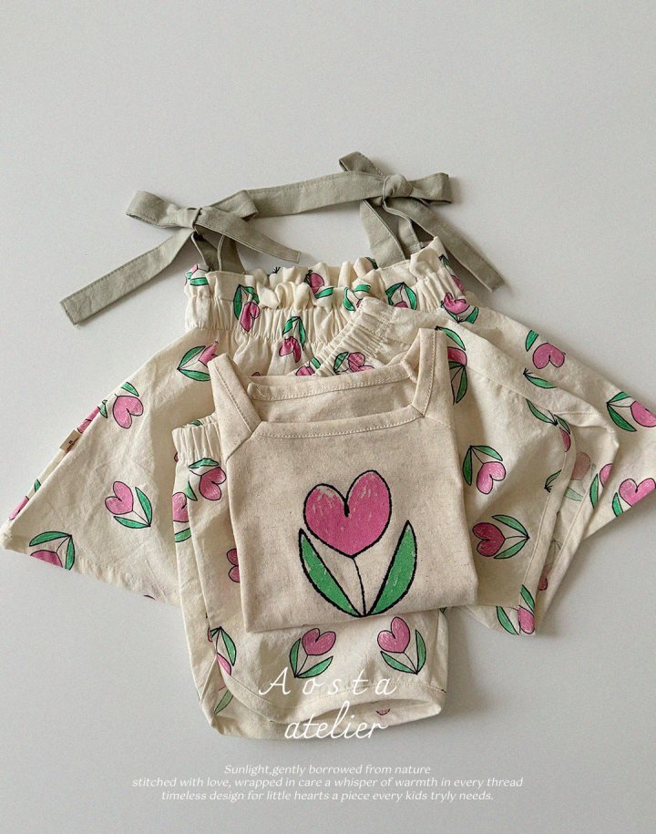 Aosta - Korean Baby Fashion - #babyboutique - Linen Tulip Tee - 4