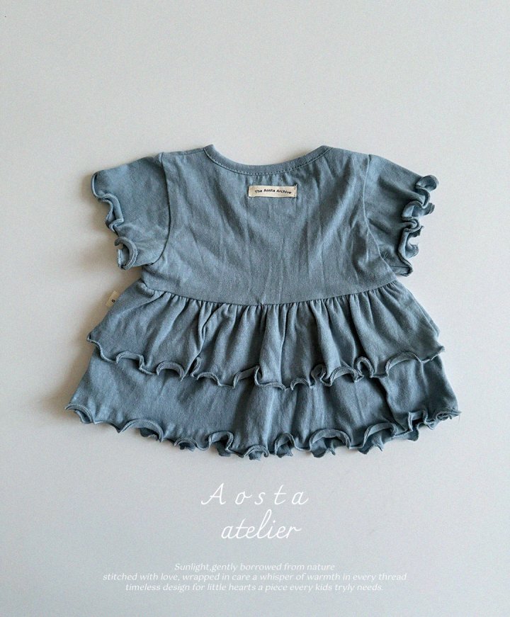Aosta - Korean Baby Fashion - #babyboutiqueclothing - Linen Frill Blouse - 2