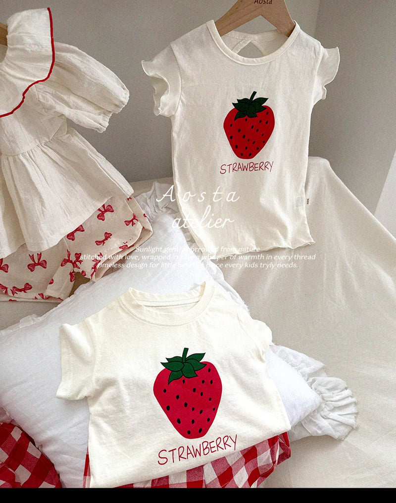 Aosta - Korean Baby Fashion - #babyboutiqueclothing - Strawberry One-piece - 9