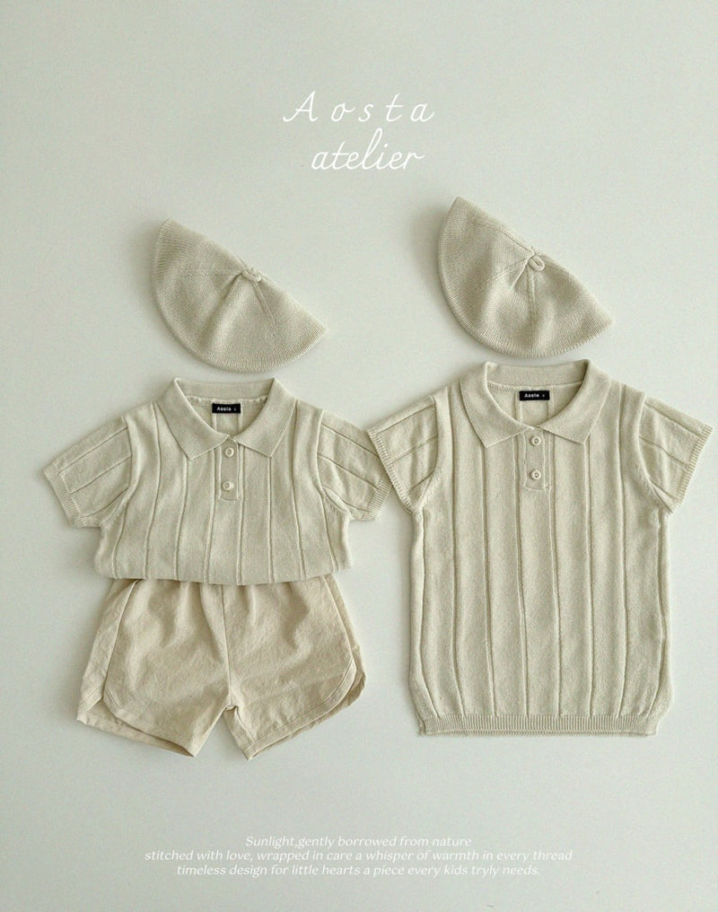 Aosta - Korean Baby Fashion - #babyboutiqueclothing - Knit Collar One-piece - 6